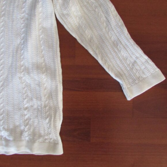 Charter Club Lacey Knit Polo Sweater - Sz L - NEW - Picture 4 of 8